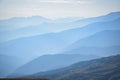 Blue daylight over the Lagonaki plateau in Roerich style